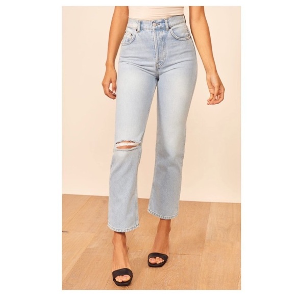 Reformation Denim - Cynthia High Rise Straight Cropped Jeans from Reformation